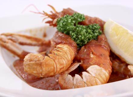 Scampi Buzzara Style